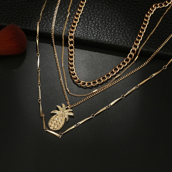 NEW multi layer pineapple necklace - Picture 3 of 7
